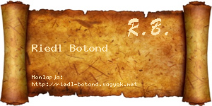 Riedl Botond névjegykártya